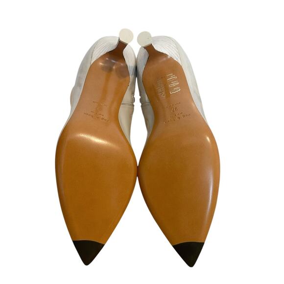 Rag & Bone Brea Patent Oyster Grey Pointed Toe Ankle Boot Size 37 - Picture 8 of 10